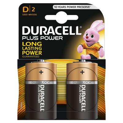 Duracell batterijen plus power MN1300 LR20 2 stuks 1.5V