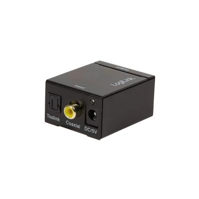 LogiLink CA0101 CA0101 Toslink / Cinch / Jackplug Audio Adapter Zwart