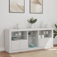 Dressoir met LED-verlichting 162x37x67 cm wit - thumbnail