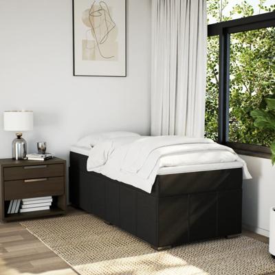 Boxspring met matras stof zwart 100x200 cm