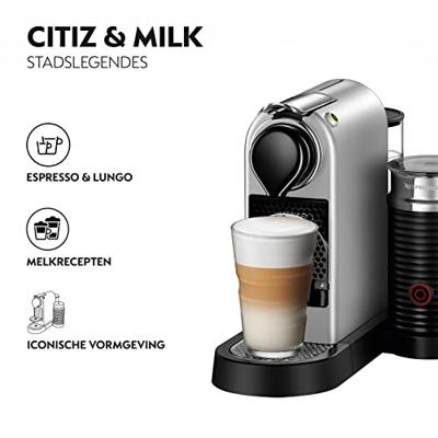 Krups Nespresso Citiz XN761B + Aeroccino Nespresso Zilver - thumbnail