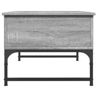 Salontafel 70x50x40 cm bewerkt hout en metaal grijs sonoma - thumbnail