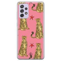 Samsung Galaxy A72 siliconen hoesje - The pink leopard - thumbnail