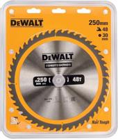 DeWALT Cirkelzaagblad voor Hout | Construction | Ø 250mm Asgat 30mm 48T - DT1957-QZ - thumbnail