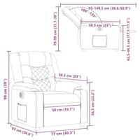 Fauteuil elektrisch verstelbaar stof wolk grijs - thumbnail