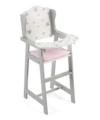 Houten Poppenstoel - Grey Stars Houten Poppenstoel - Grey Stars
