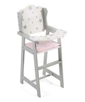 Houten Poppenstoel - Grey Stars - thumbnail