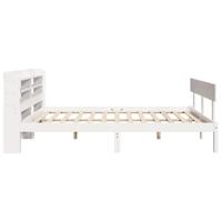 Bedframe zonder matras massief grenenhout wit 120x190 cm - thumbnail