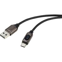 Renkforce RF-6249502 USB-kabel USB 2.0 USB-A stekker, USB-C stekker 2.00 m Zilver (metallic) - thumbnail