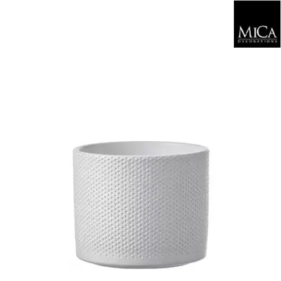 Era pot rond wit h14,5xd17,5 cm Mica Decorations - Mica decorations Era pot rond wit h14,5xd17,5 cm Mica Decorations - Mica decorations