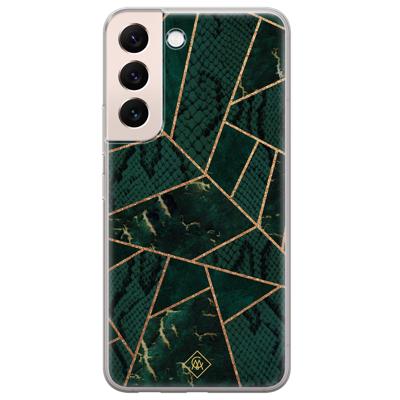 Samsung Galaxy S22 Plus siliconen hoesje - Abstract groen