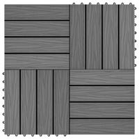 Terrastegels diep relif 30x30 cm 1 m HKC grijs 11 st - thumbnail