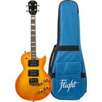 Flight Rock Series Centurion Tenor Vintage Burst solid body elektrische ukelele met gigbag - thumbnail