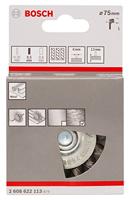 Bosch Accessories Schijfborstel, getordeerd, 75 mm, 0,5 mm, 13 mm, 4500 omw/min Bosch Power Tools Schacht-Ø 6 mm 2608622113 1 stuk(s) - thumbnail