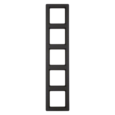 Berker Q1 Afdekraam | Inbouw | 5-voudig | Antraciet - 66.045.28