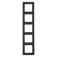 Berker Q1 Afdekraam | Inbouw | 5-voudig | Antraciet - 66.045.28 - thumbnail