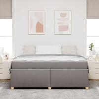 Bedframe met matras Taupe 180 x 200 cm Stof - thumbnail