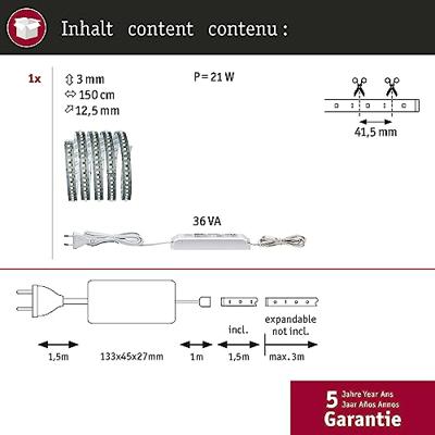Paulmann MaxLED 1000 70585 LED-strip basisset Met connector (male) 24 V 1.5 m Warmwit 1 stuk(s)