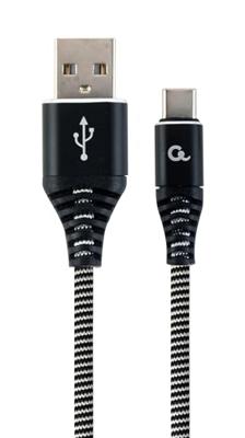 Gembird CC-USB2B-AMCM-2M-BW USB 2.0 kabel USB A USB C Zwart, Wit