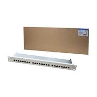 LogiLink NP0040 24 poorten Netwerkpatchpaneel 483 mm (19) CAT 6 1 HE Grijs Ingericht - thumbnail