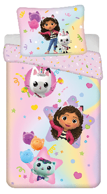 Gabby's Dollhouse Dekbedovertrek Rainbow - 140 x 200 cm - Katoen Gabby's Dollhouse Dekbedovertrek Rainbow - 140 x 200 cm - Katoen