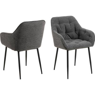 Sohome Eetkamerstoel 'Milly' Bouclé, kleur Antraciet Sohome Eetkamerstoel 'Milly' Bouclé, kleur Antraciet