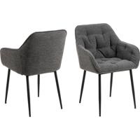Sohome Eetkamerstoel 'Milly' Bouclé, kleur Antraciet - thumbnail