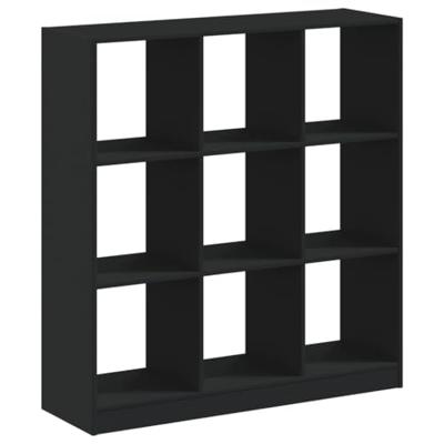 Boekenkast 102x32x108 cm bewerkt hout zwart