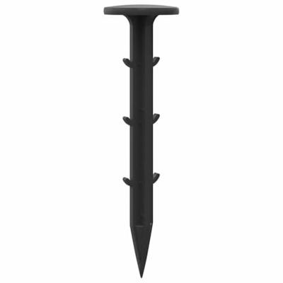 VidaXL Grondpennen 100 pcs zwart ø3 x 11 cm kunststof