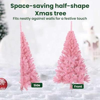 VidaXL Kunstmatig voorverlicht kerstboom met 300 led roze 180 cm pvc