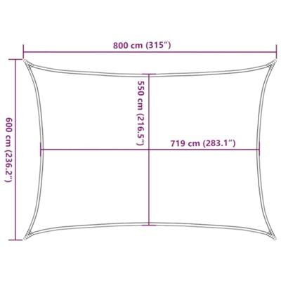 VidaXL Zonnezeil 160 g/m² 6x8 m hdpe terracottakleurig VidaXL Zonnezeil 160 g/m² 6x8 m hdpe terracottakleurig