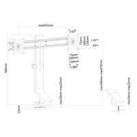 Neomounts FPMA-D860DBLACK Monitorarm 10-27" - thumbnail