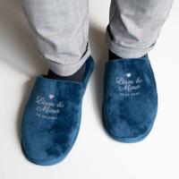Pantoffels bedrukken - Blauw - Maat 43-45 - thumbnail