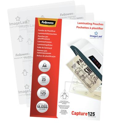 Fellowes lamineerhoes Capture125 ft A4, 250 micron (2 x 125 micron), pak van 25 stuks - thumbnail