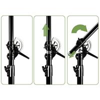Bresser BR-LB300 Lampstatief met Boomarm en Wielen - thumbnail