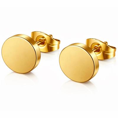 LGT Jewels Ronde oorknoppen Edelstaal Goudkleurig-12mm