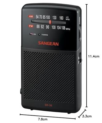 Radio Sangean SR35B NEGRO Zwart - thumbnail