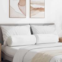 Bolster Kussens 2 pcs Wit 25 x 70 cm Stof - thumbnail