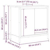 Badkamerkast wastafelkast 60x34,5x60 cm grijs sonoma - thumbnail
