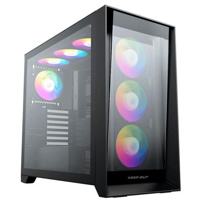 ATX Semi-toren BehuizingKEEP OUT XC-911 PRO MASTER Zwart