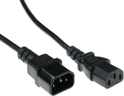 ACT AK5032 230V Aansluitkabel C13/C14 Zwart - 5 meter