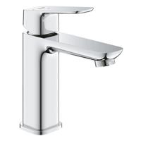 Grohe Cubeo 1-gats wastafelkraan m-size gladde body met afvoerplug chroom 1017570000 - thumbnail