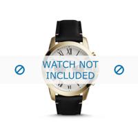Horlogeband Fossil FS5272 Leder Zwart 22mm - thumbnail