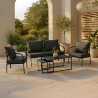Nohr Loungeset 'Rebeccah' Met bank, 2 loungestoelen en 2 tafels - thumbnail