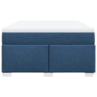 Boxspring met matras stof blauw 140x200 cm - thumbnail