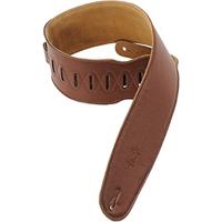 Levys Leathers M4GF-BRN gevoerd lederen gitaarband, bruin - thumbnail