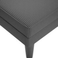 Chaise longue met kussen corduroy stof donkergrijs - thumbnail