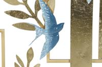 Wanddecoratie DKD Home Decor Blauw Gouden Vogel 84,5 x 8,3 x 72,4 cm - thumbnail