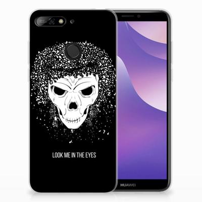 Silicone Back Case Huawei Y6 (2018) Skull Hair Silicone Back Case Huawei Y6 (2018) Skull Hair