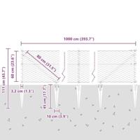 VidaXL Afrasteringspaal groen 10 x 0,6 m (36 mm gaas) staal en pvc - thumbnail